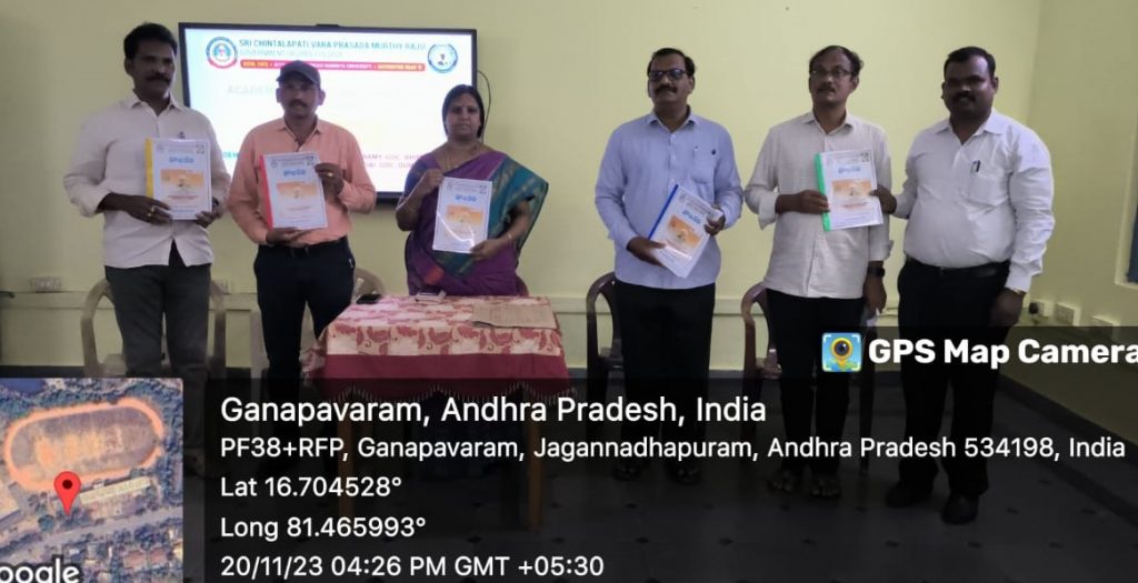 17 Academic Advisors handing over the Audit Report to the Principal Dr.P.Nirmala Kumari